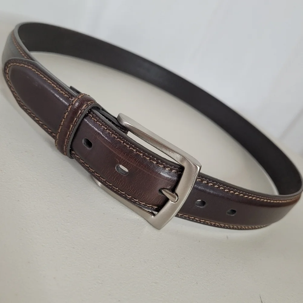 Dockers Brown Leather Dress Belt - Size 38